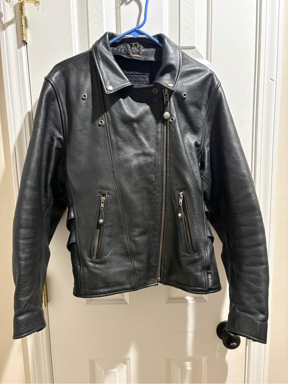 Classic Black Leather Motorcycle Jacket